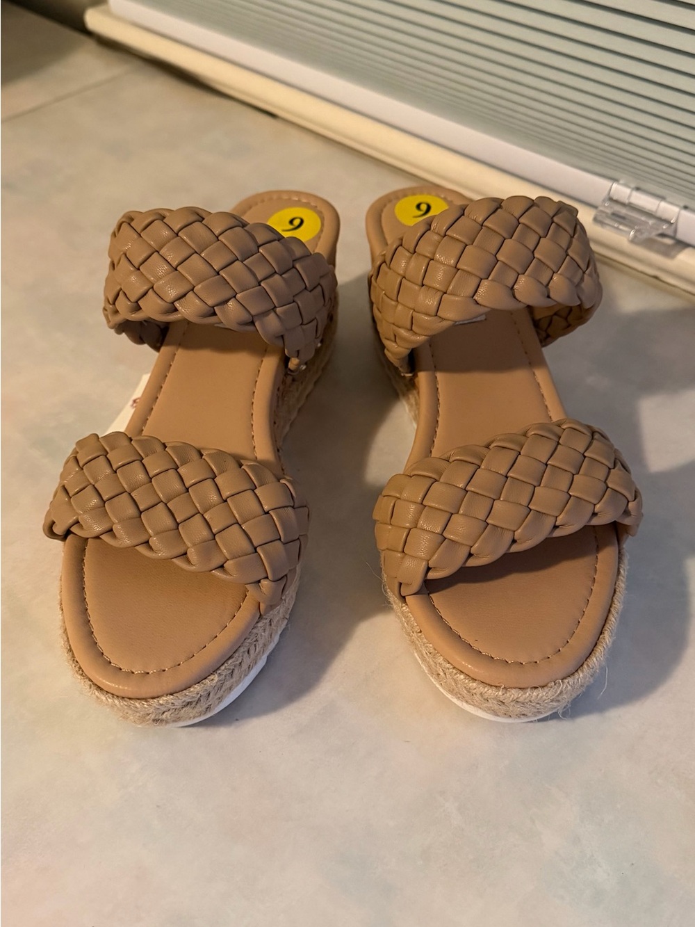 Steve Madden Braided Double-Band Espadrille Wedge Sandals - Tan